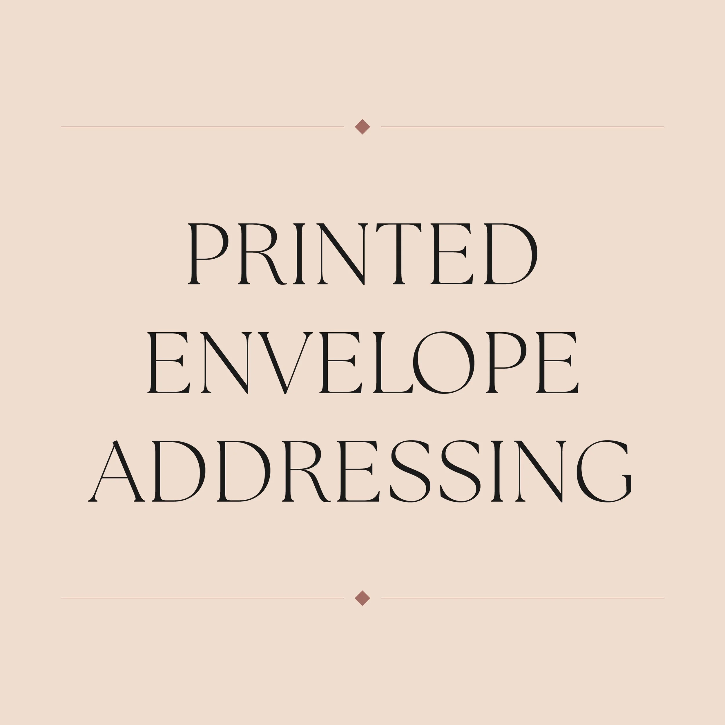 Printed Envelope Addressing