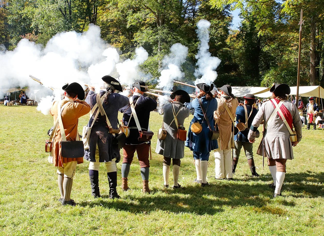 SOLD - Mike Mondaruli - Militia Firing 16 x 20  $40