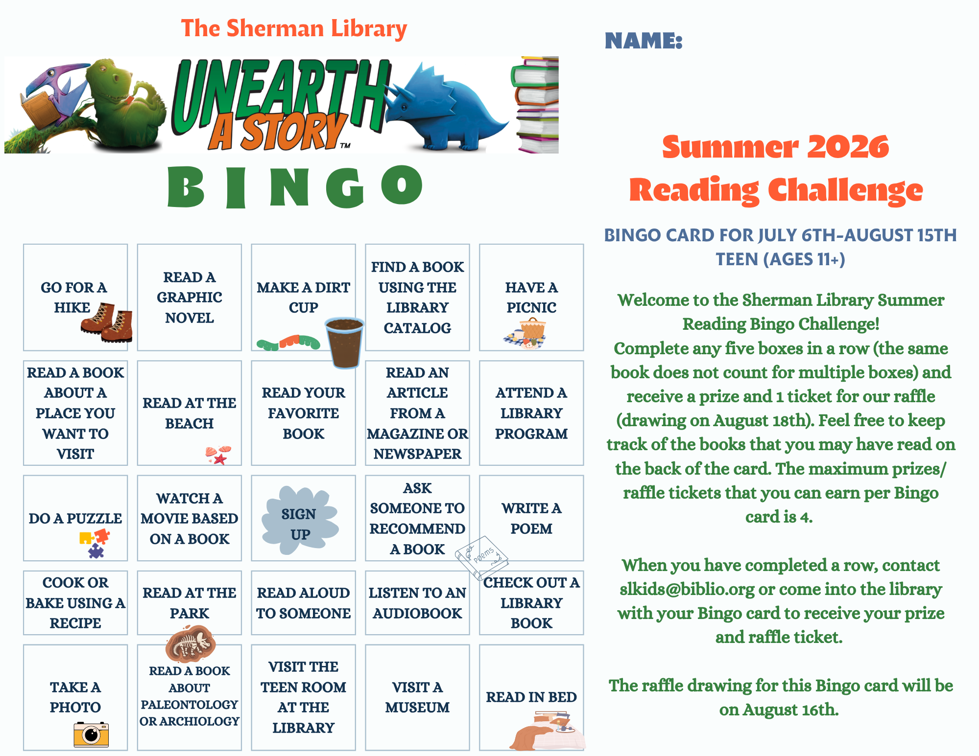 Summer Reading Bingo Card (ages 11-18)- Unearth a story.png