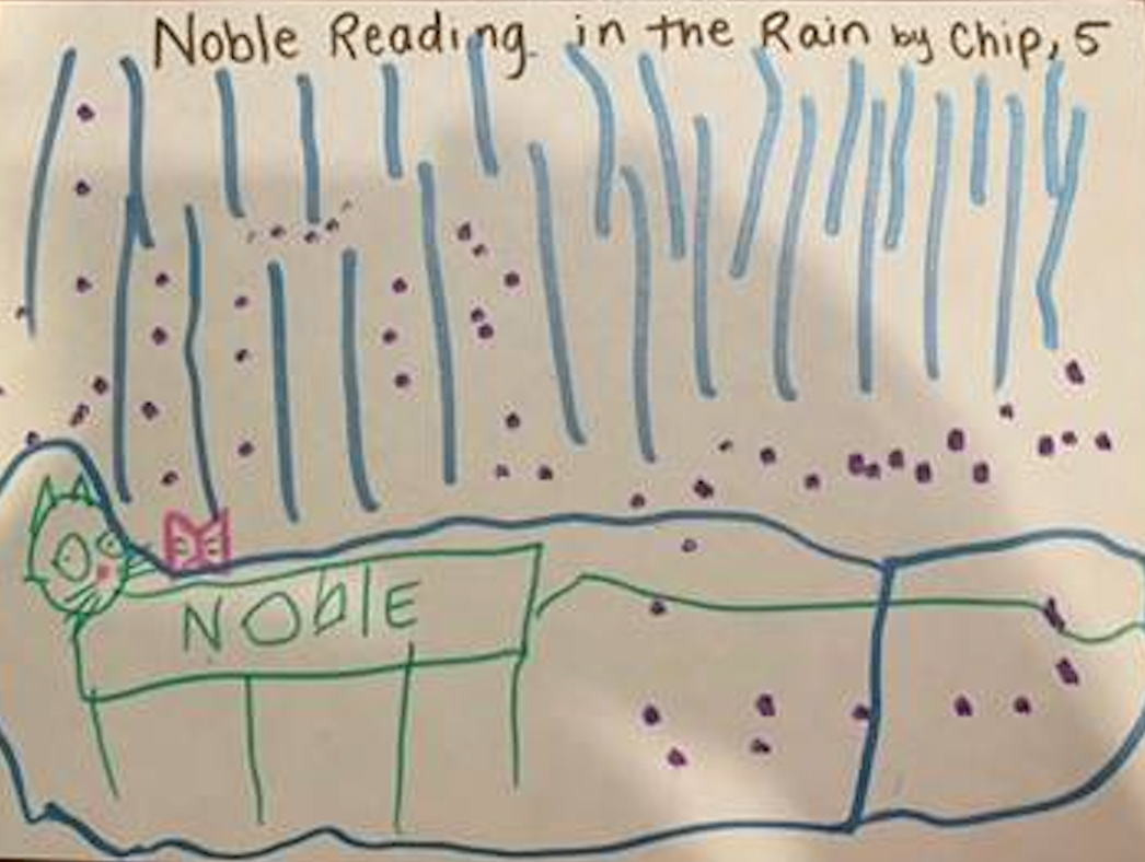 Noble Reading in the Rain by Chip E.