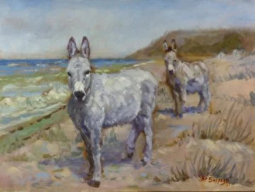 Donkeys by the Sea, 2025 - Canvas - 12x16  $1000