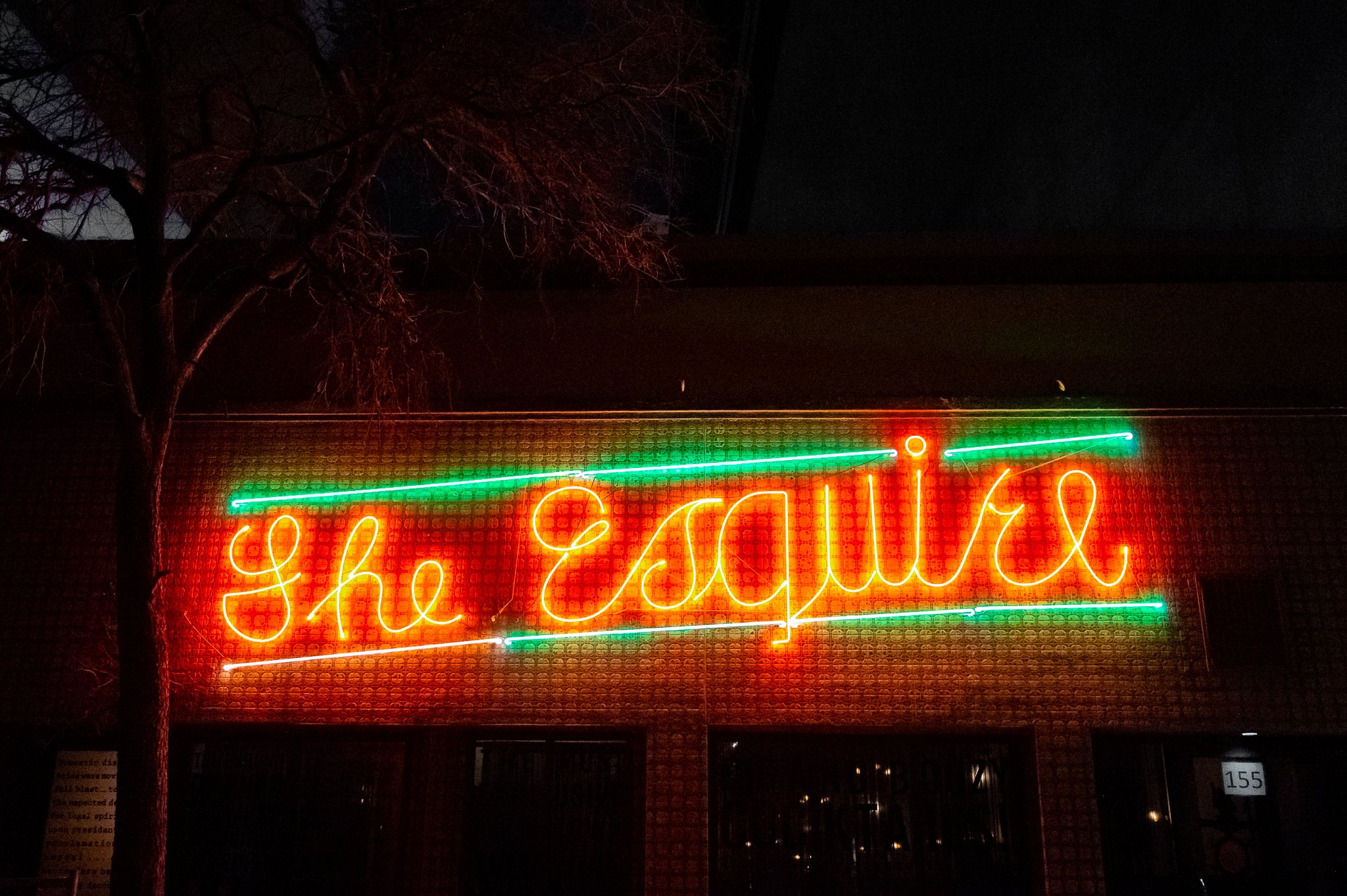 Exterior Sign of The Esquire Tavern in San Antonio