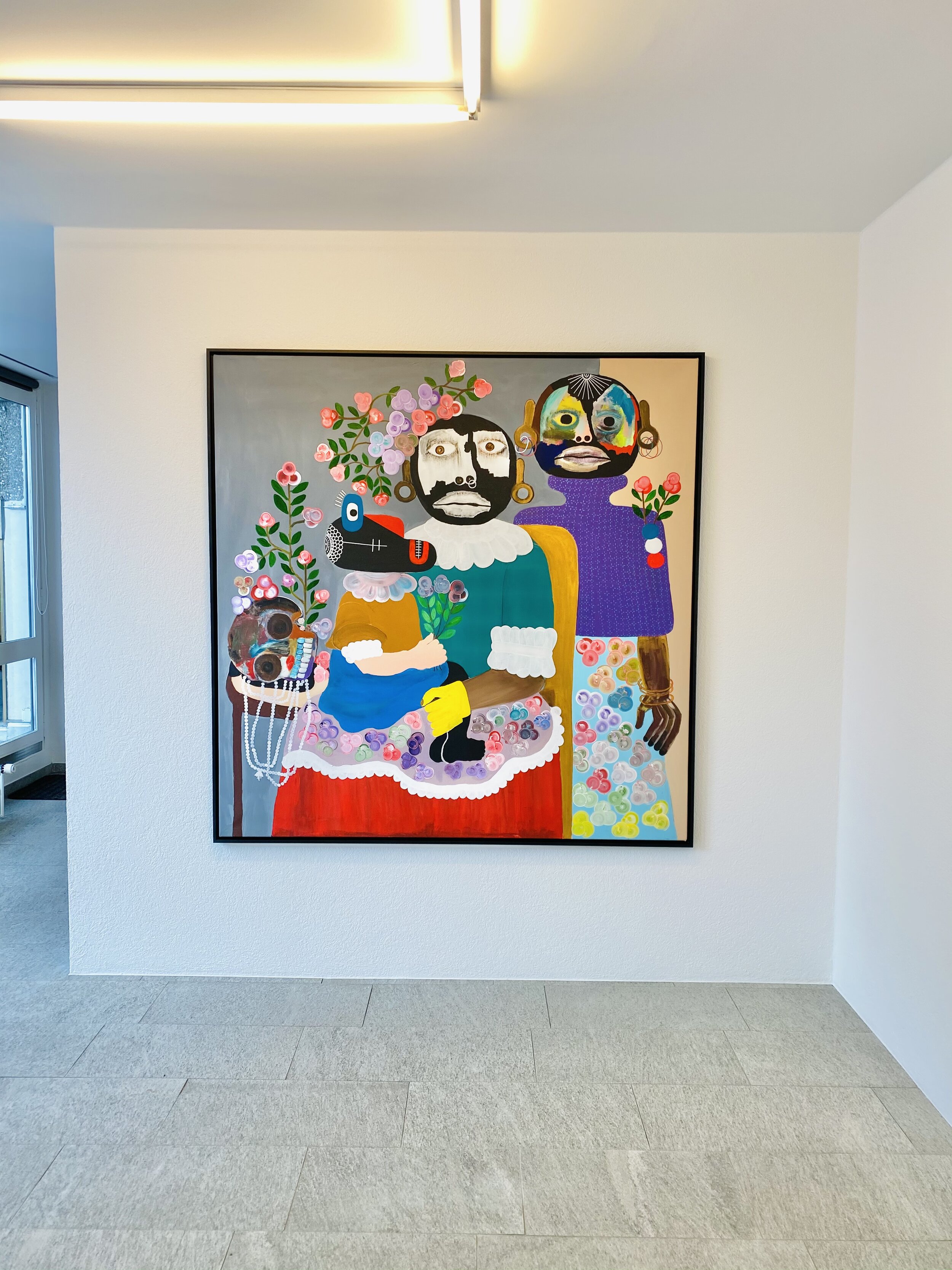 KOJO MARFO, Defend Honour, 2020 Acrylic on canvas.
