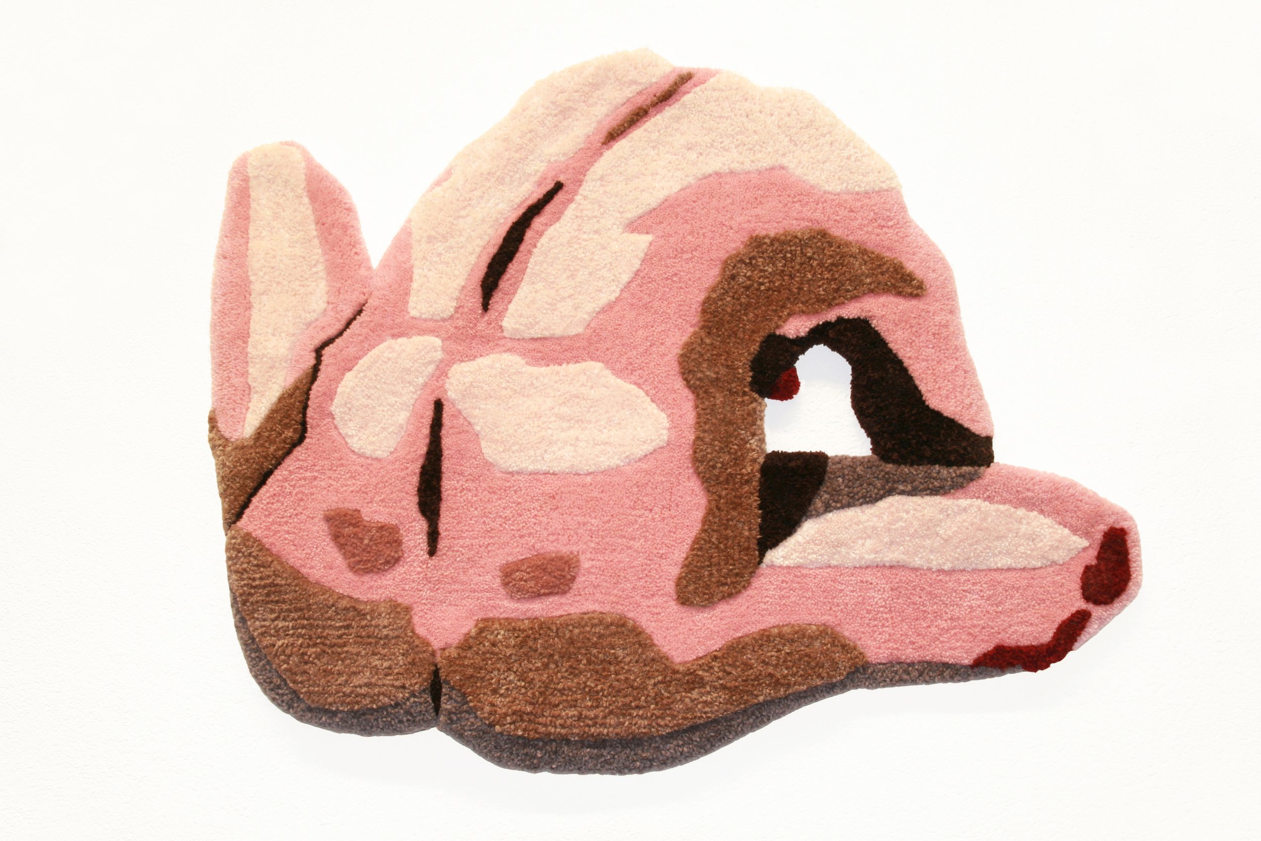 Renate Fluri, Evas Schwester II, 2025, wool on canvas, 82 x 64cm. Courtesy Galerie Sechs