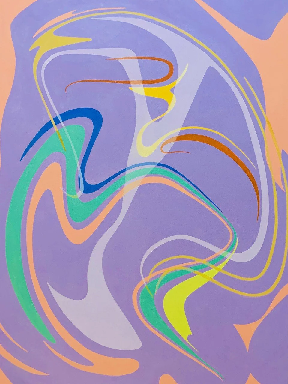Wendy Letven, Violet Whirl, 2021, Oil on canvas, 48 x 36"/122 x 91 cm