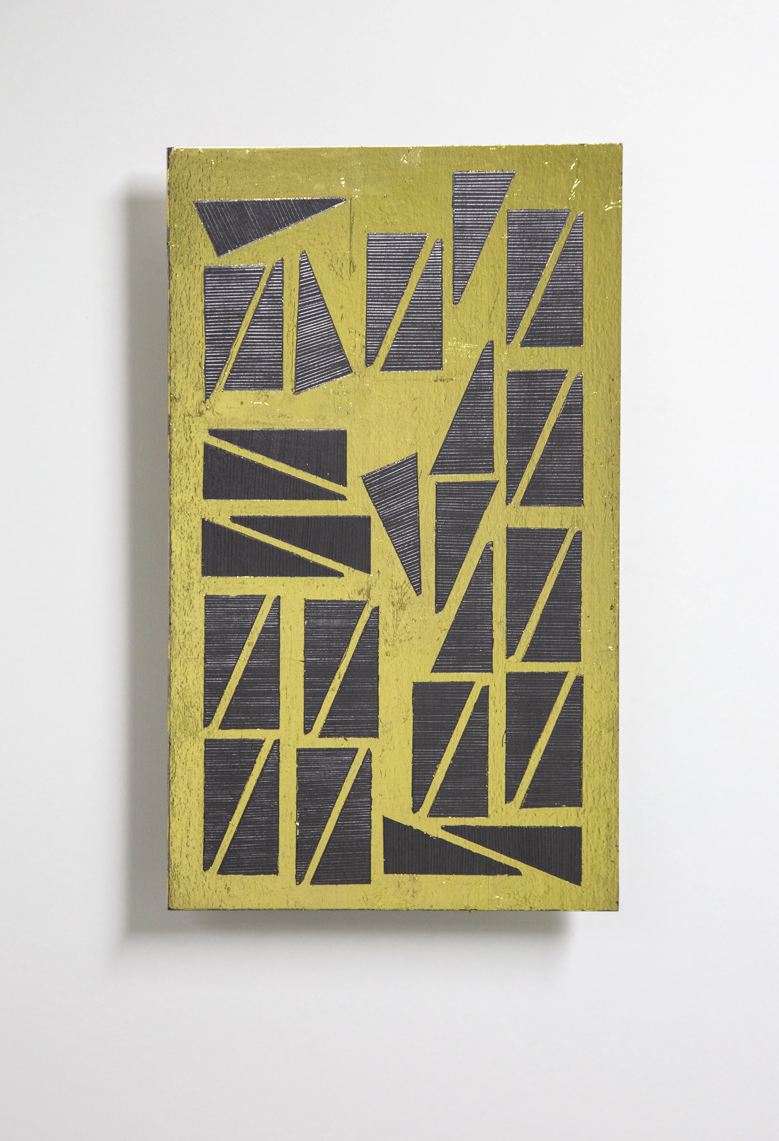 Santiago Reyes Villaveces, Starlink, 2021, Graphite on paper, gold leaf and aluminium, 22 x 39.5 cm.