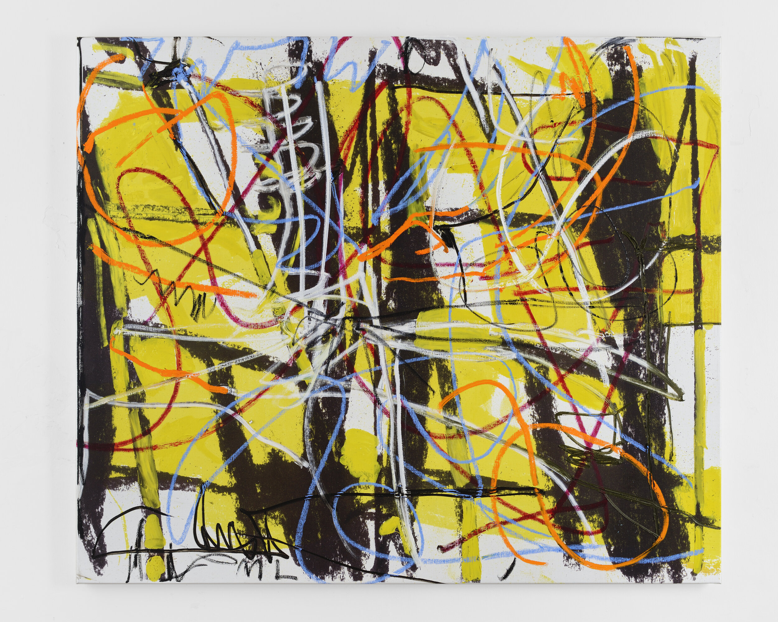 Martin Lukáč, “Saku” Untitled series, 2021, oils and various techniques on canvas, 200 x 170 cm