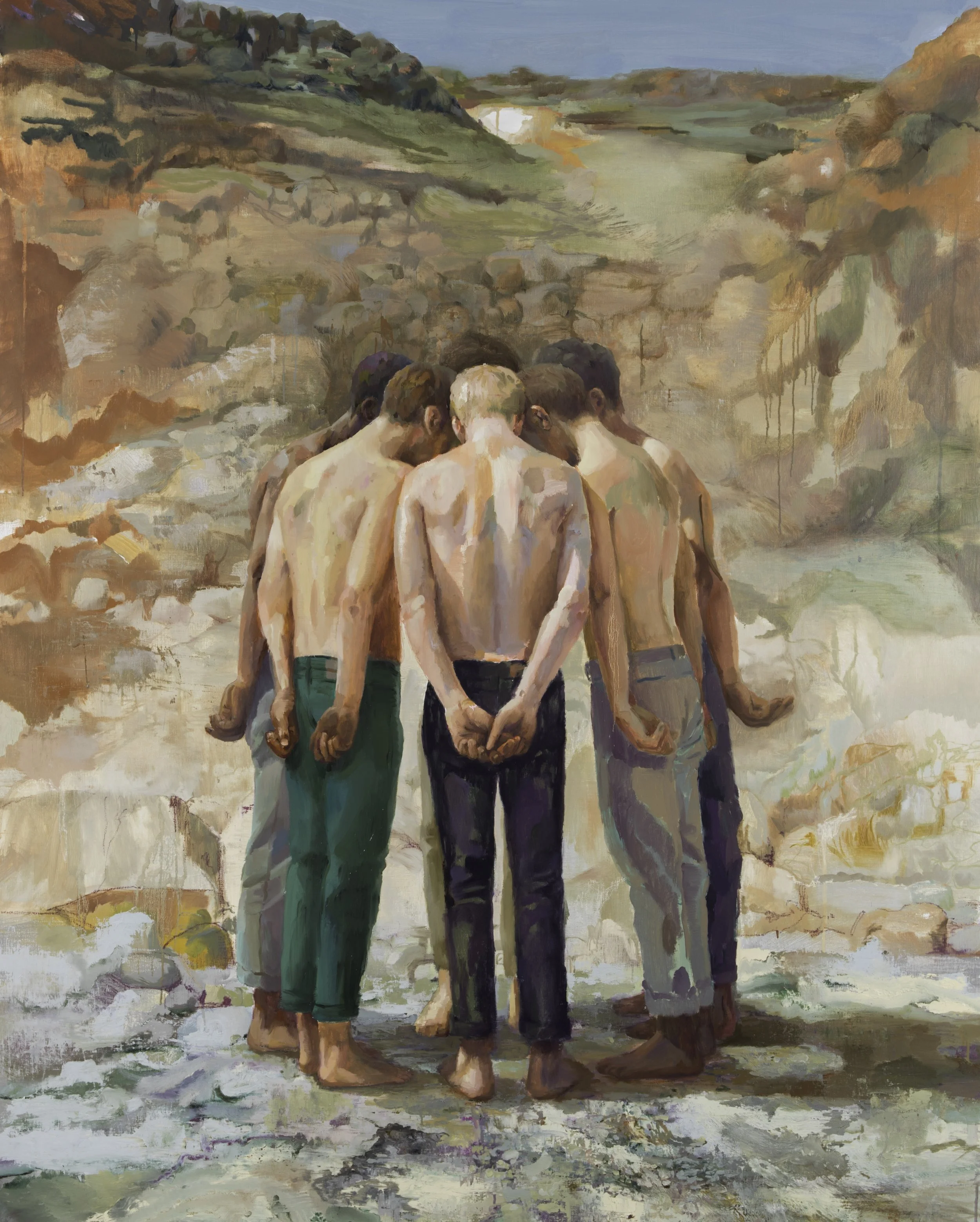 Marcos Navarro, The Others We Become, 2026, Oil on Linen, 160 x 200cm. Courtesy Chong Gallery