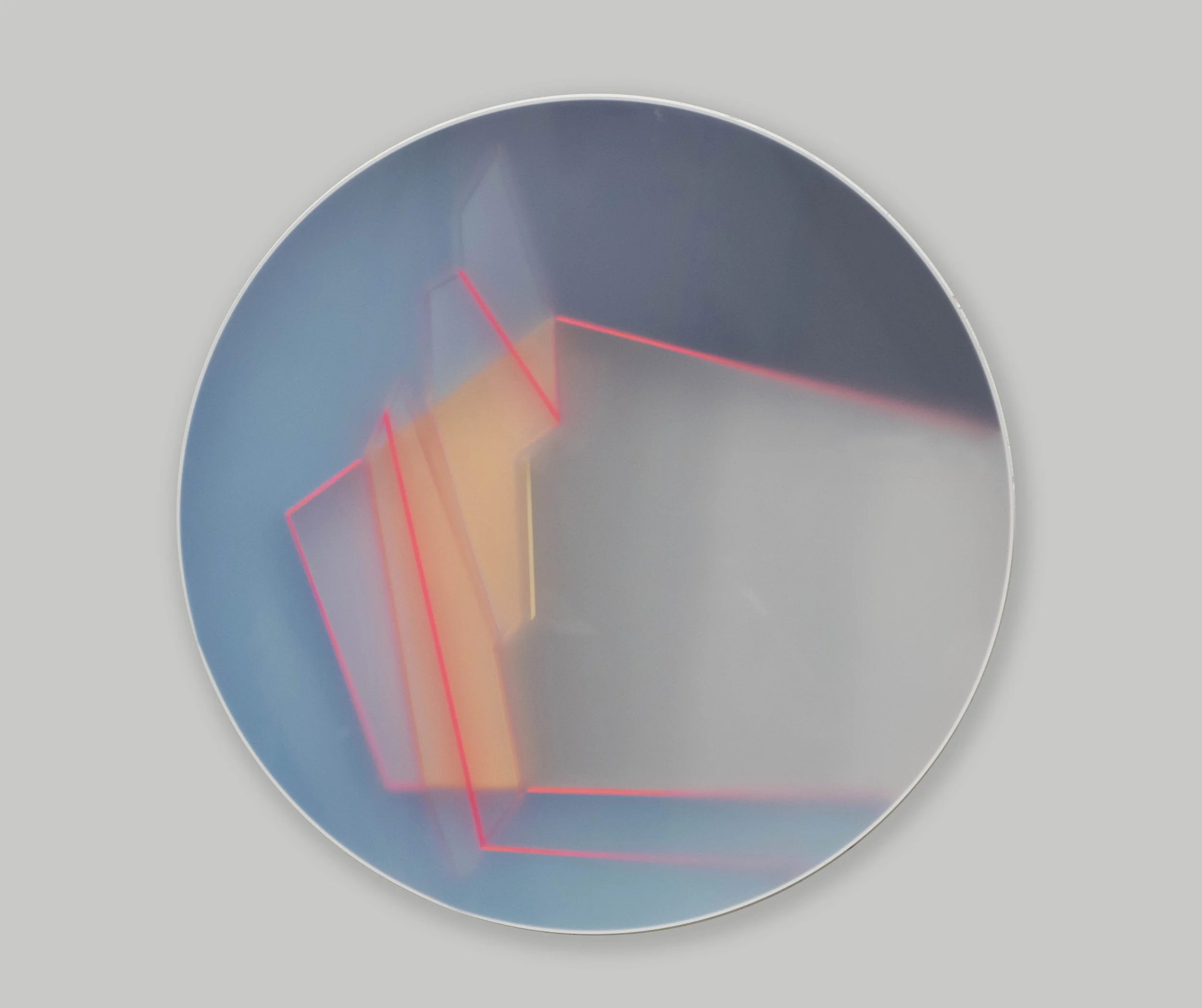 Kal Mansur, Sojourn Two, 2022, Acrylic sculpture, 91.44 x 91.44 x 6.35 cm