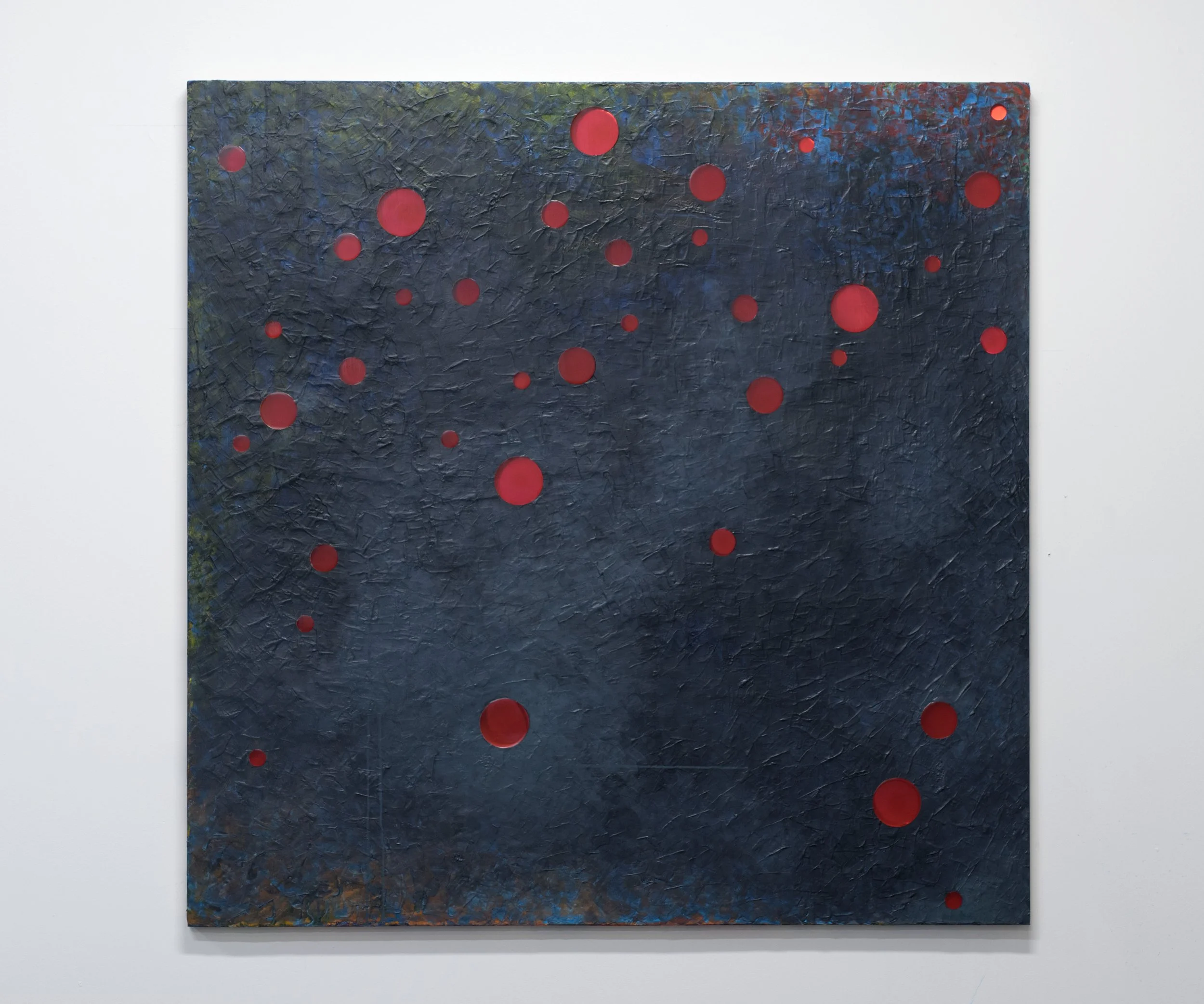 Kal Mansur, 'Land Escape 1', Acrylic and mixed media on panel, 152 x 152 cm