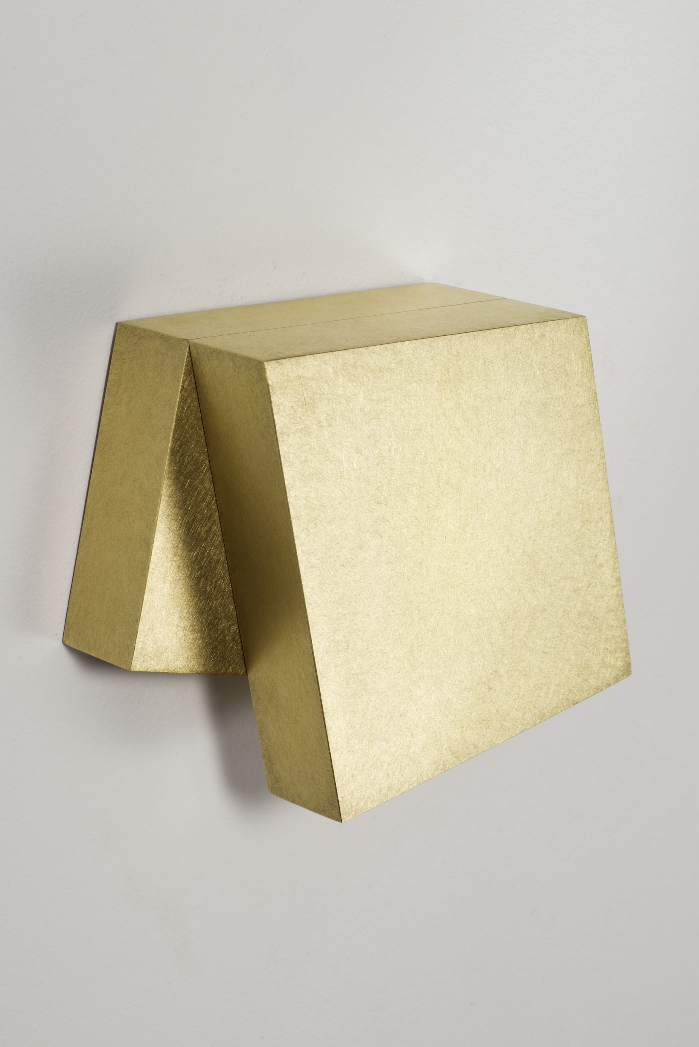Ruth Maria Obrist, Faltung I, 2013, sculpture in brass, 12 x 13 x 6cm. Courtesy LIGHTWORKS