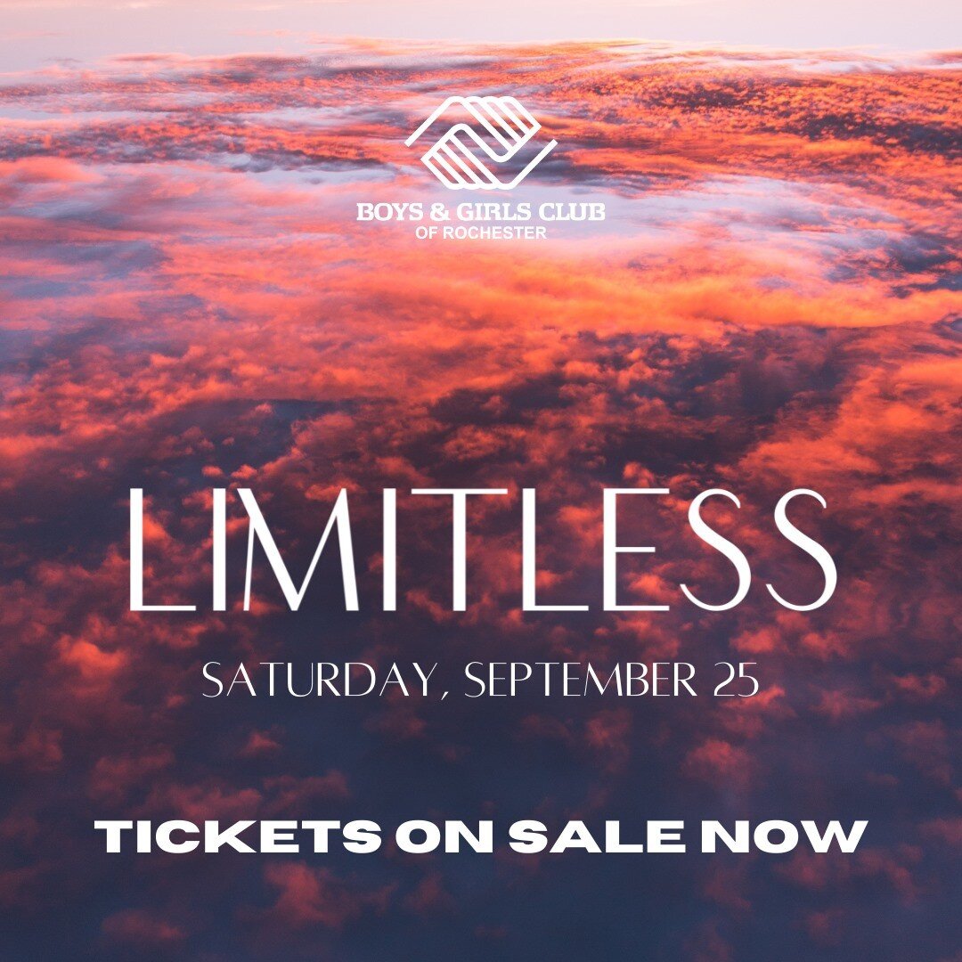 So excited to announce that TICKETS ARE ON SALE NOW for Limitless! Join us for this special edition event supporting great futures for Rochester youth! Visit www.limitlessevent.org