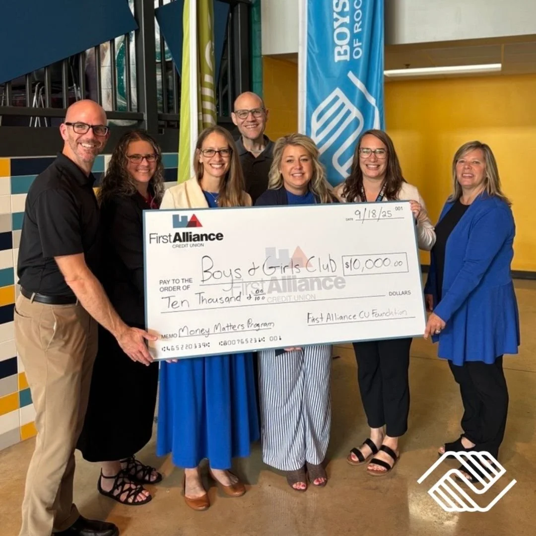 💙 A huge THANK YOU to First Alliance Credit Union for sponsoring our Money Matters program this year!

Money Matters helps youth build critical financial skills, like budgeting, saving, and making smart money decisions, that prepare them for a succe