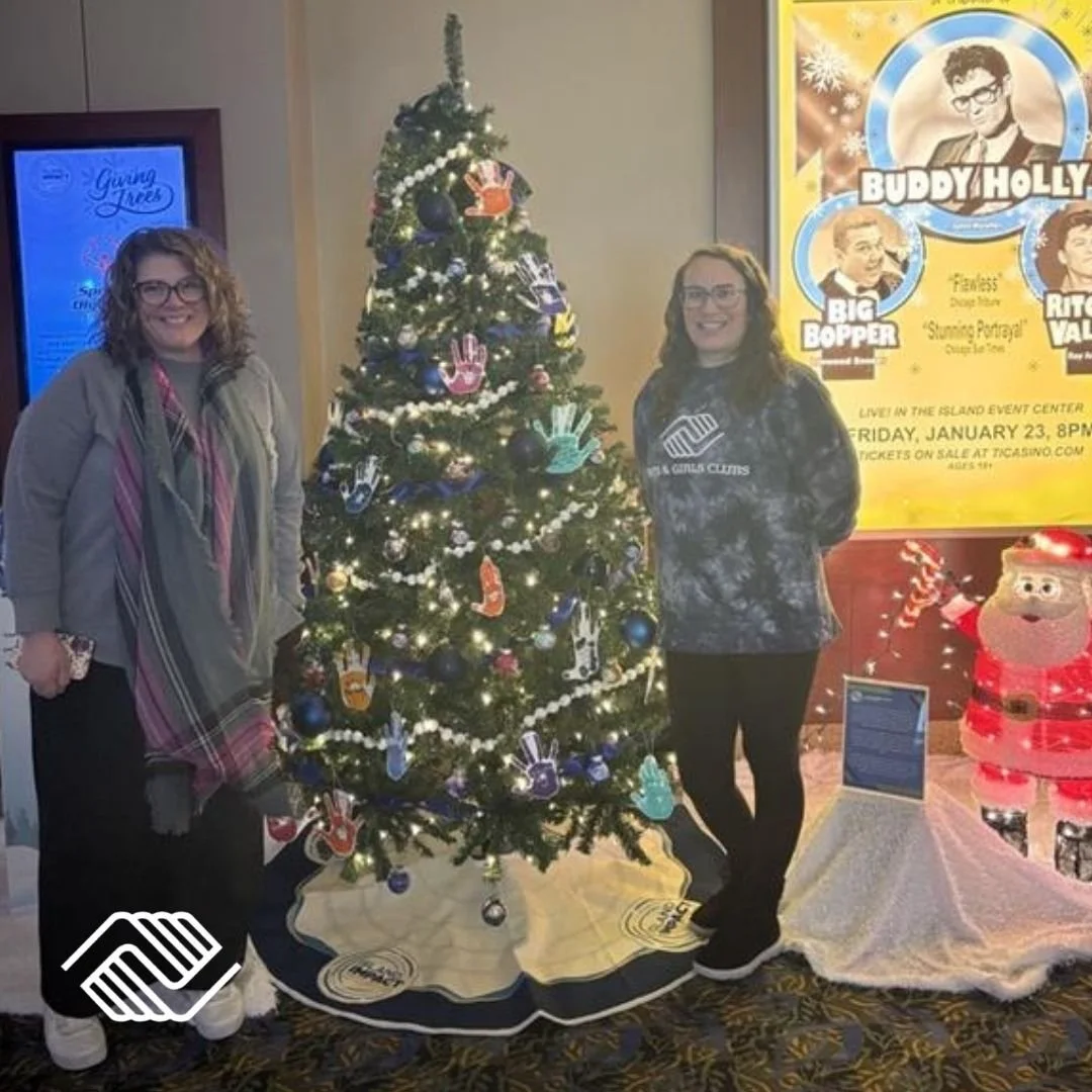 As a 2025 Charity of the Month with Island Impact at Treasure Island Resort &amp; Casino, we had the joy of decorating a holiday tree with ornaments handmade by our Club kids yesterday! The ornaments feature our signature handshake logo and the kids&