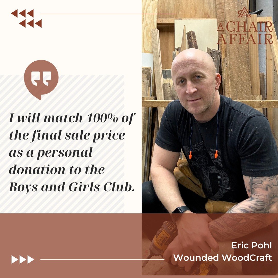 Meet Eric Pohl, the craftsman behind @woundedwoodcraft, where passion, family, and purpose come together through woodworking. Beyond the workshop, Eric is also a firefighter and is deeply committed to giving back to the community he serves, both on a