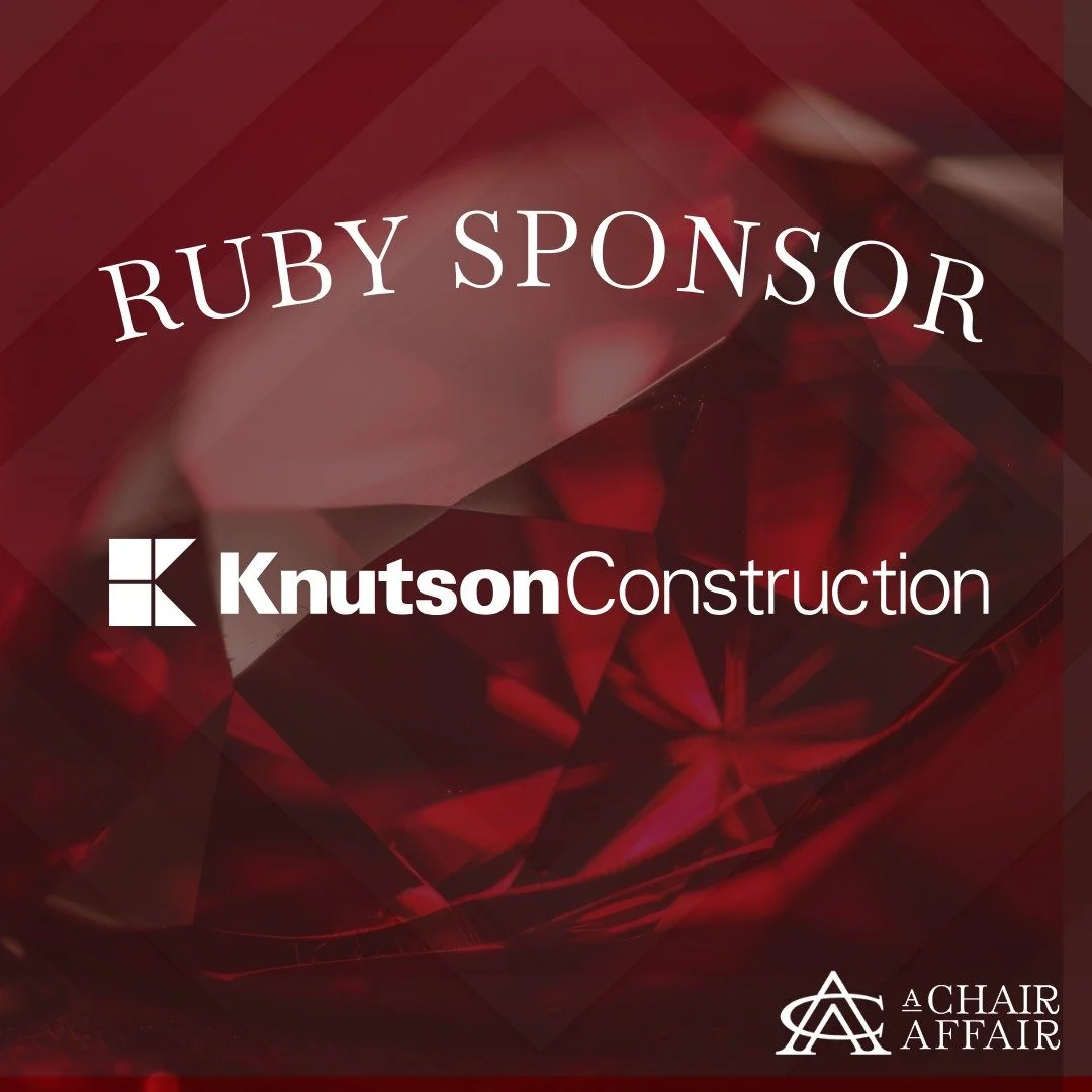 ✨ Ruby Sponsor Spotlight ✨

A Chair Affair 2026 wouldn&rsquo;t be possible without the incredible support of our Ruby Sponsor, Knutson Construction.

Their generosity and commitment to our community help bring this unforgettable night to life and, mo