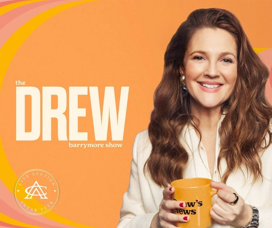 ✨ Live Auction Sneak Peek ✨
These once in a lifetime experiences will be available for live bidding at A Chair Affair on February 28th.

VIP NYC trip for four to The Drew Barrymore Show
Concert of your choice at Red Rocks Park and Amphitheatre 
Five-