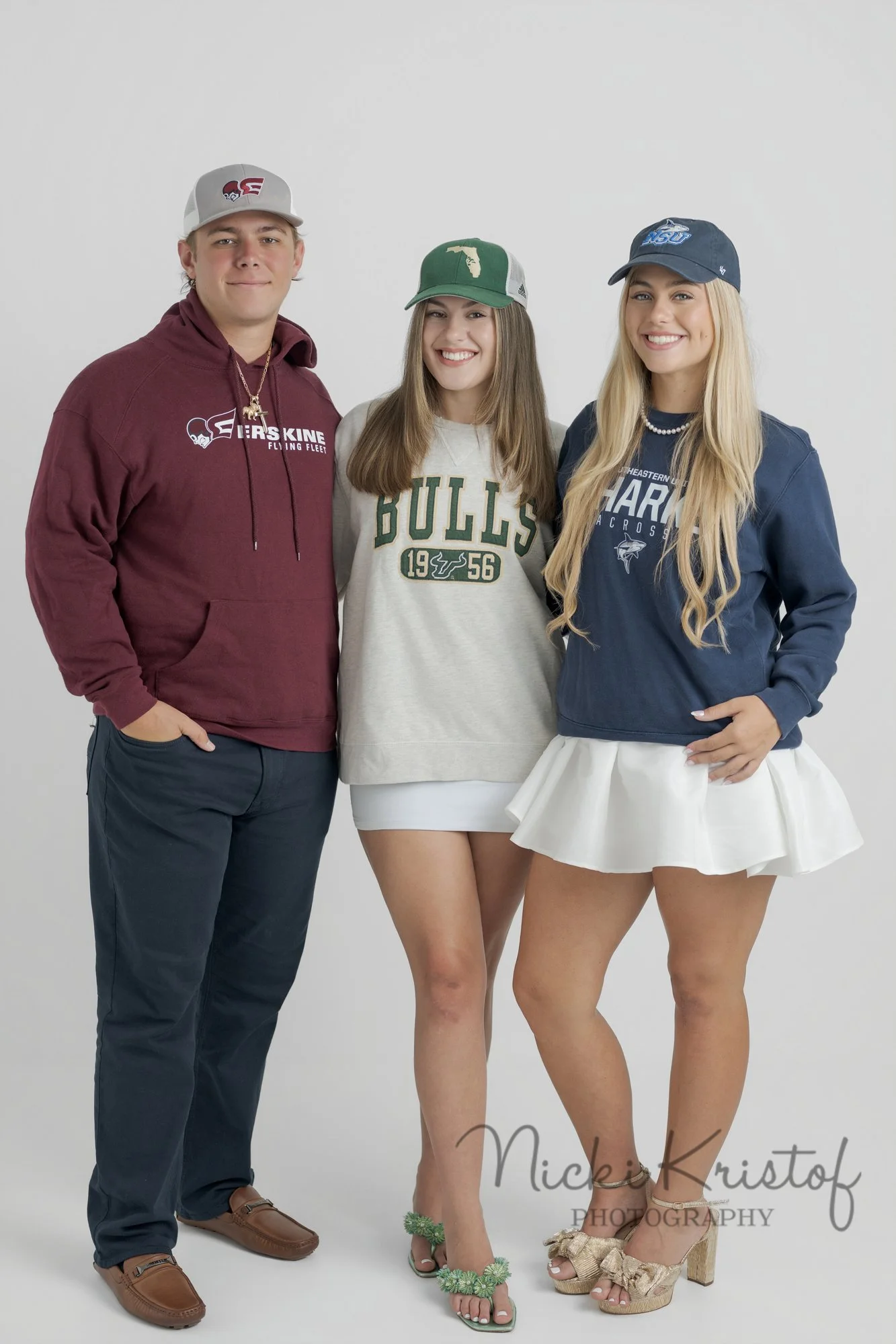 Davie, Florida Senior Portraits Studio Session Broward County, FL Boca Raton, Weston, Wellington, Palm Beach, West Palm Beach, Florida Cap and gown Siblings, Twins