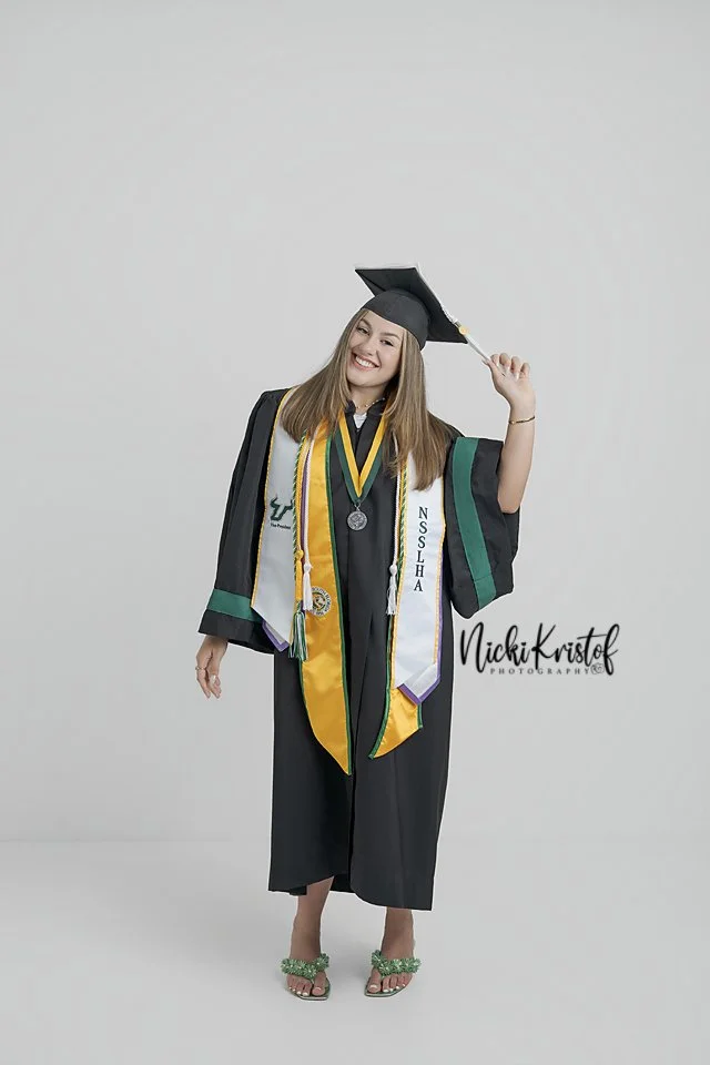 Davie, Florida Senior Portraits Studio Session Broward County, FL Boca Raton, Weston, Wellington, Palm Beach, West Palm Beach, Florida Cap and gown