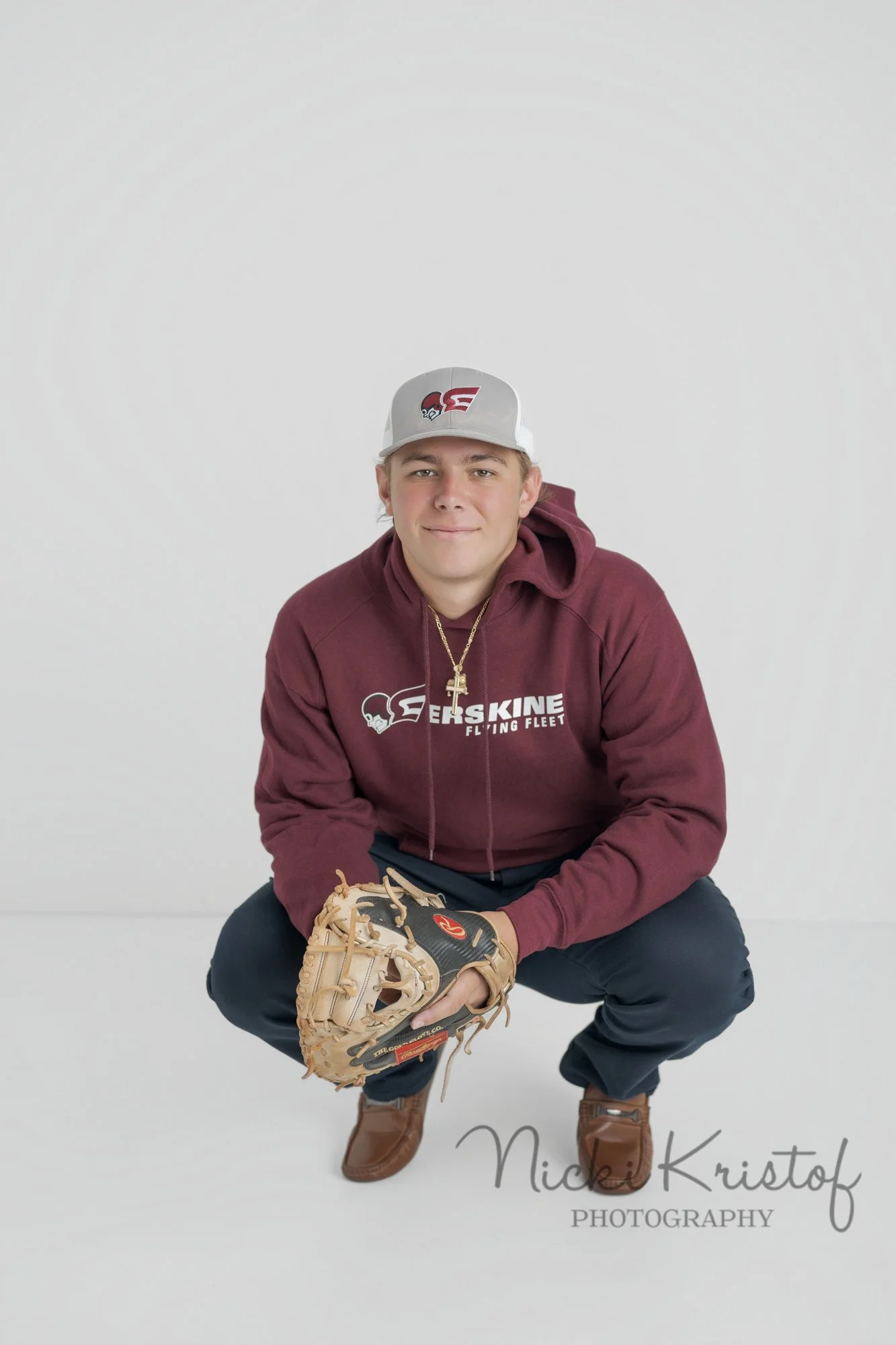 Davie, Florida Senior Portraits Studio Session Broward County, FL Boca Raton, Weston, Wellington, Palm Beach, West Palm Beach, Florida Cap and gown baseball