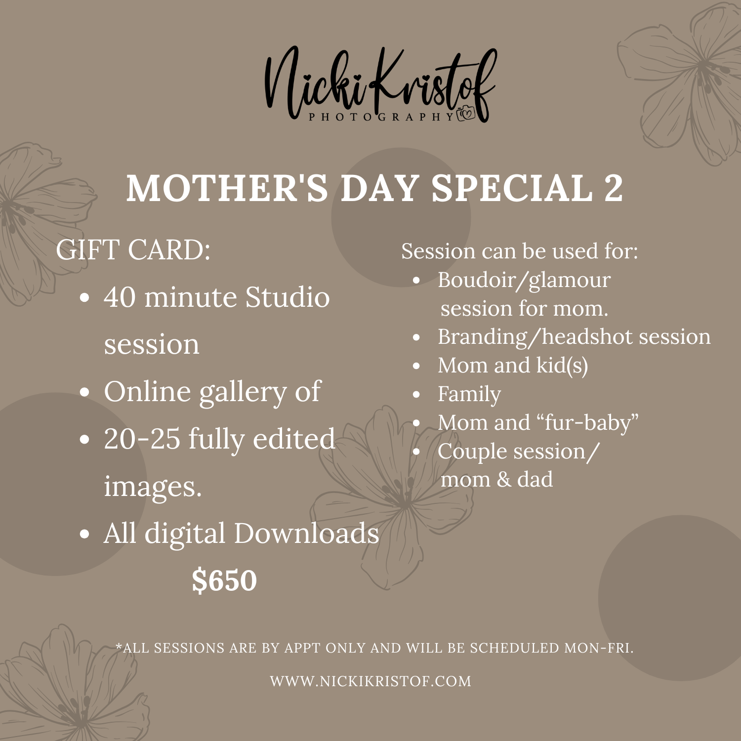 Green and Orange Minimalist Mother Day Gift Certificates (5 x 5 in).png