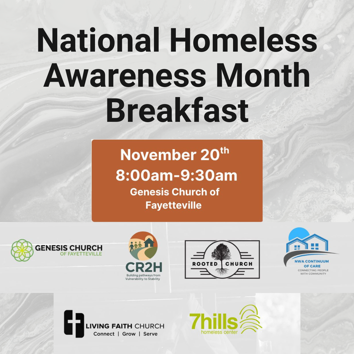 CR2H Community Breakfast: Honoring National Homelessness Awareness Month