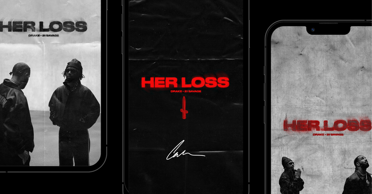 CM Designs on X: Drake x 21 Savage Her Loss iOS 16 Wallpaper