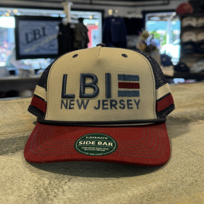 LBI | Adult Legacy Adjustable Side Bar Trucker Hat with Town Name