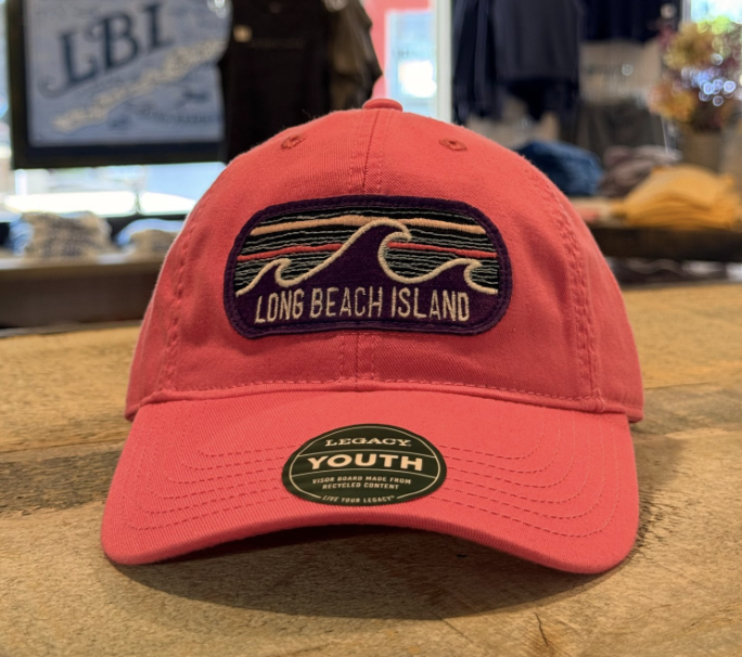 LBI | Youth Pink Legacy Hat with Breaking Waves