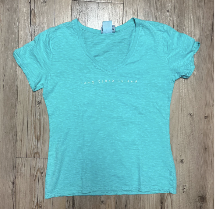 LBI | Ladies V-Neck Tee with Micro Town Name