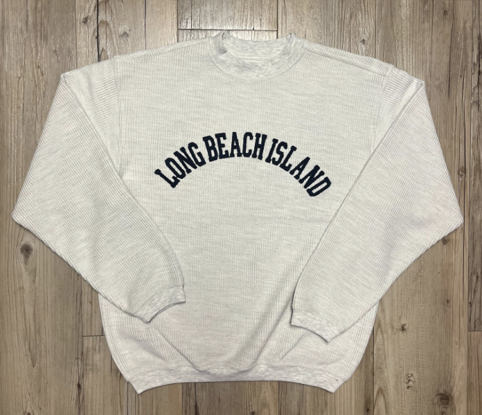 LBI | Ladies Corded Crew Sweatshirt with Tackle Twill Name