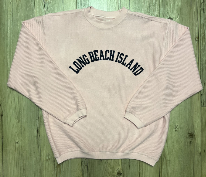 LBI | Ladies Corded Crew Sweatshirt with Tackle Twill Name