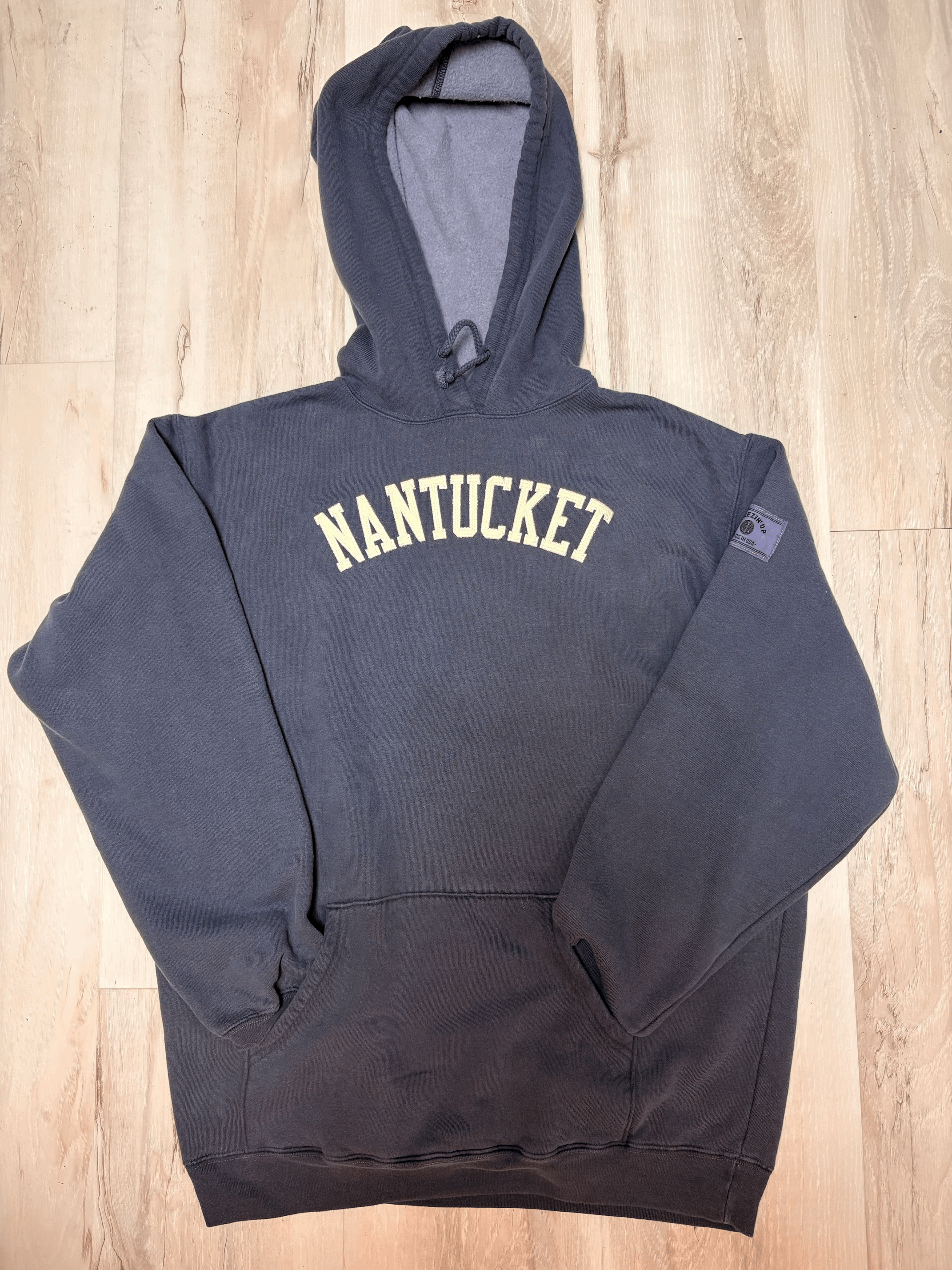 Nantucket | Adult Classic Hooded Sweatshirt with Tackle Twill Town Name