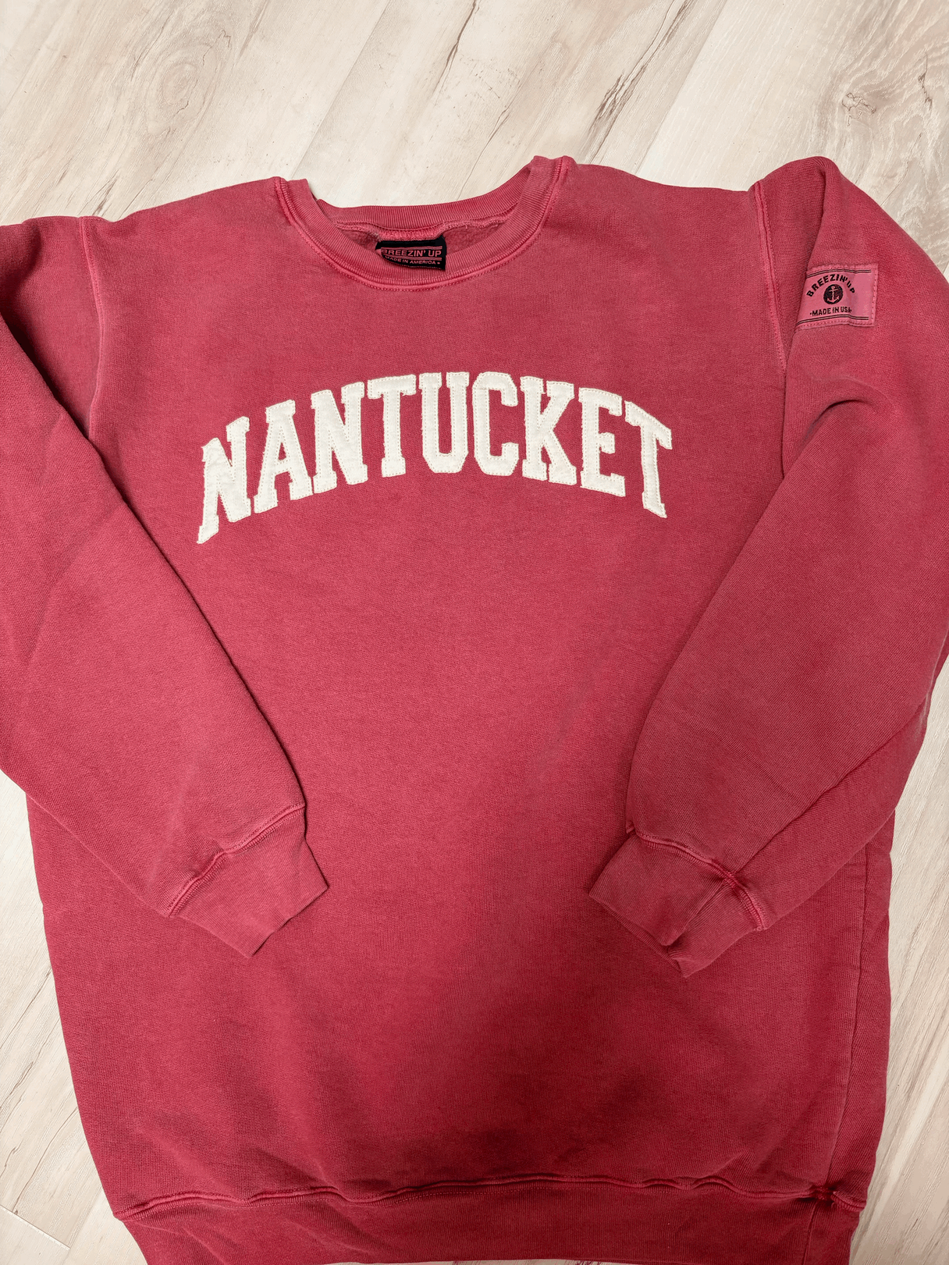 Nantucket | Adult Classic Crew Sweatshirt with Laser Town Name