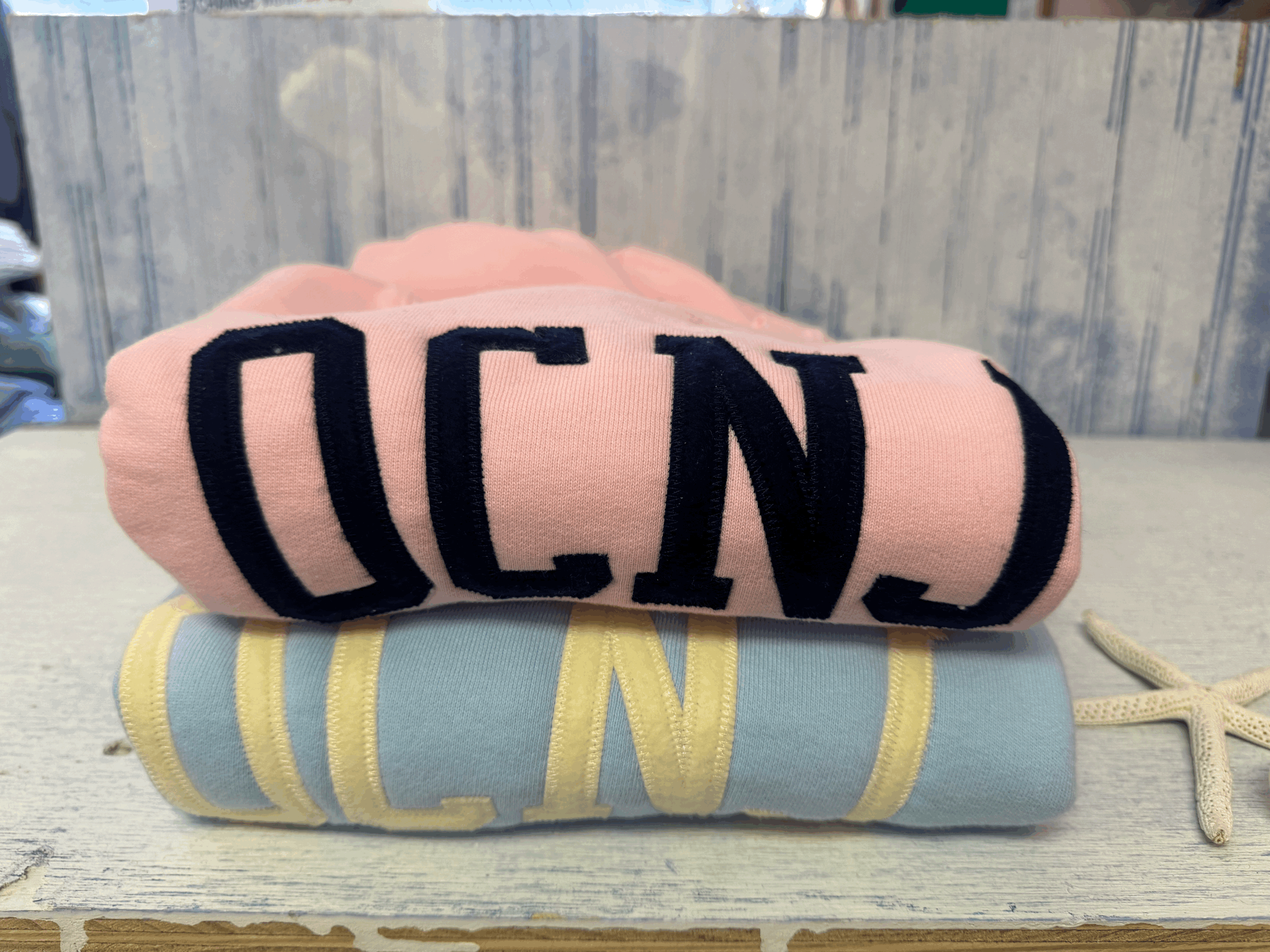 Ocean City | Adult Crew Sweatshirt with Tackle Twill OCNJ