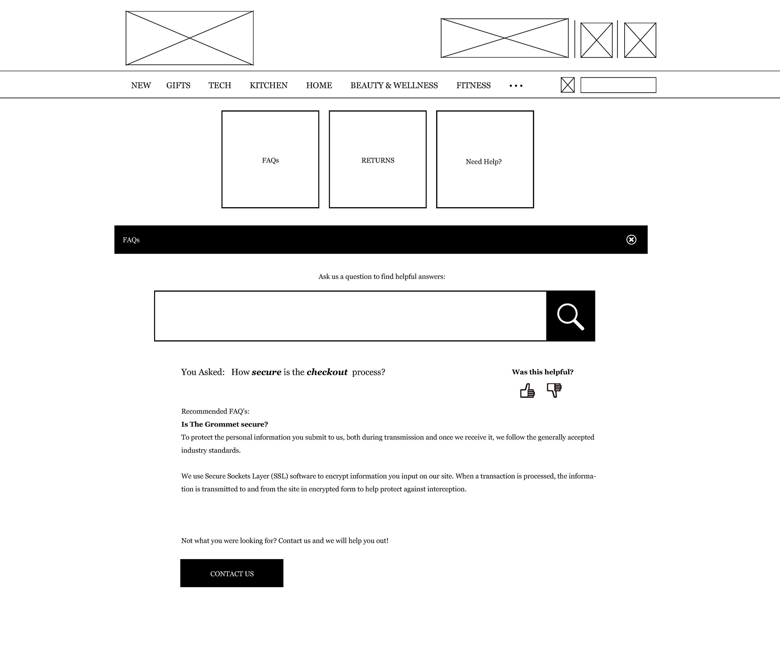 Wire framing Help Section