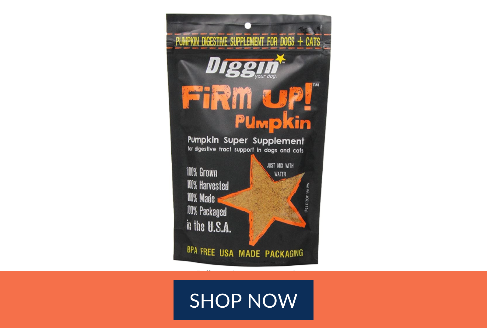Diggin' Your Dog Firm Up Pumpkin Super Supplement
