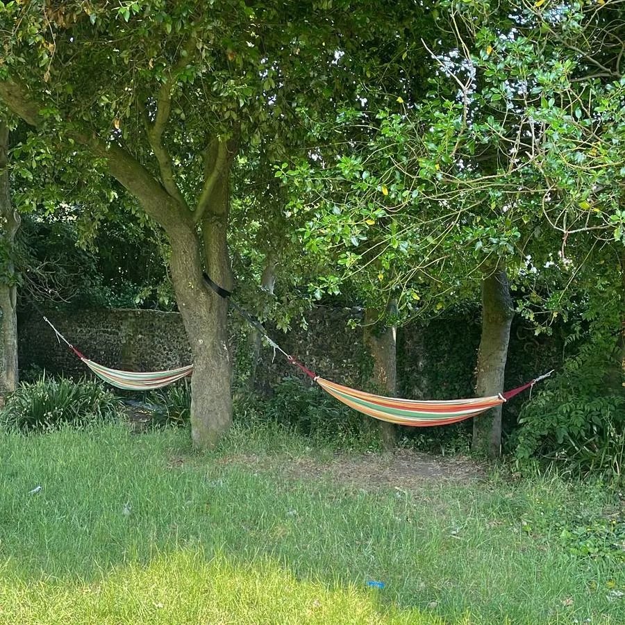 Our summer relax space......for those who need a bit of quiet time away from the noise of the cafe and football 😀
