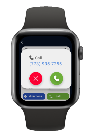 smartwatch call screen
