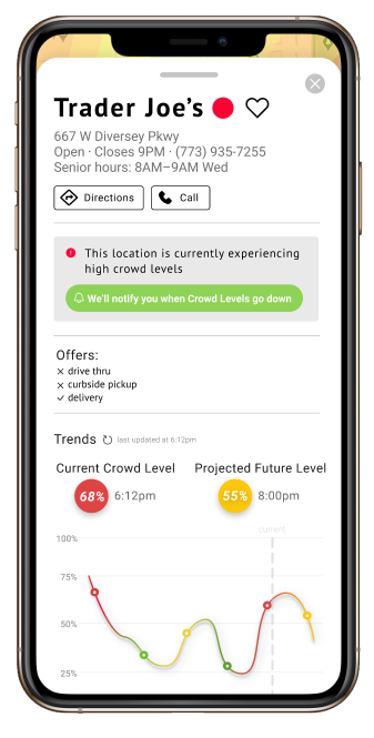 Trader Joe's store page (notifications on)