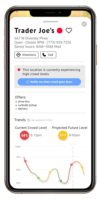 Trader Joe's store page (notifications off)