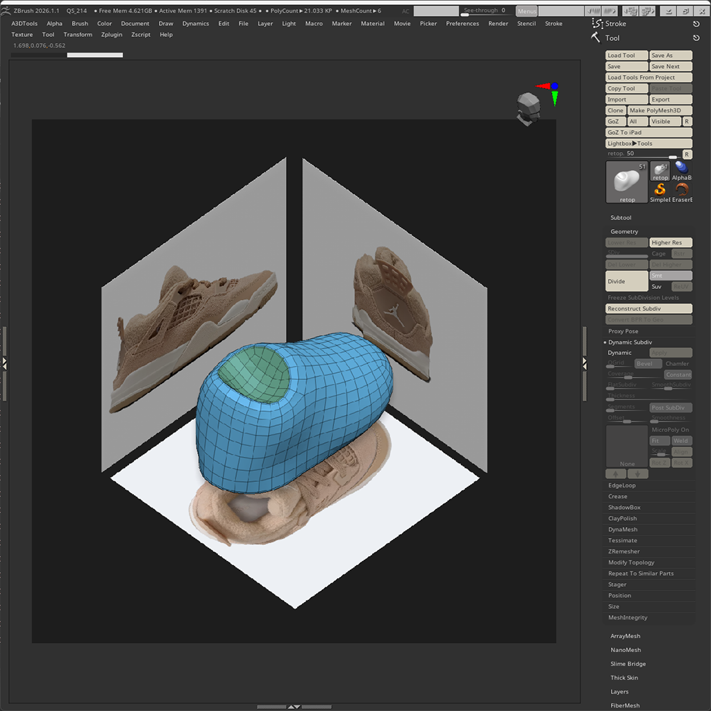 Base Model Retopology