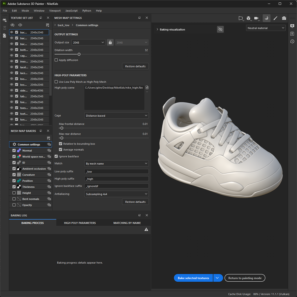 Low to High Poly Bake Setup