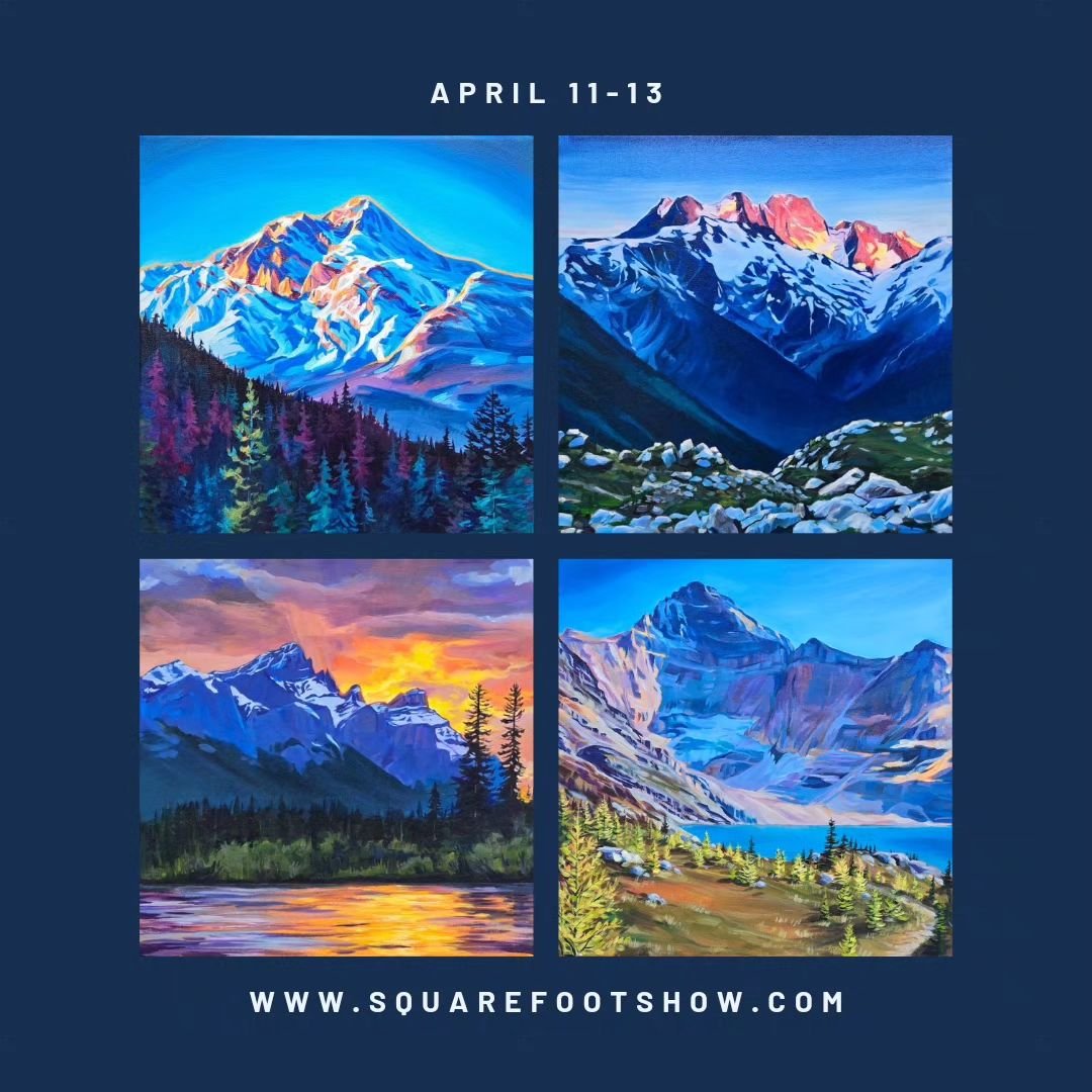 Only 2 days to wait for the upcoming Landscapes @squarefootshow!! 

Such a fun way to become an art collector, or add to your current collection.

All of these pieces are guaranteed to bring joy, colour, and a little adventure into your space! 🎉🎨✨ 