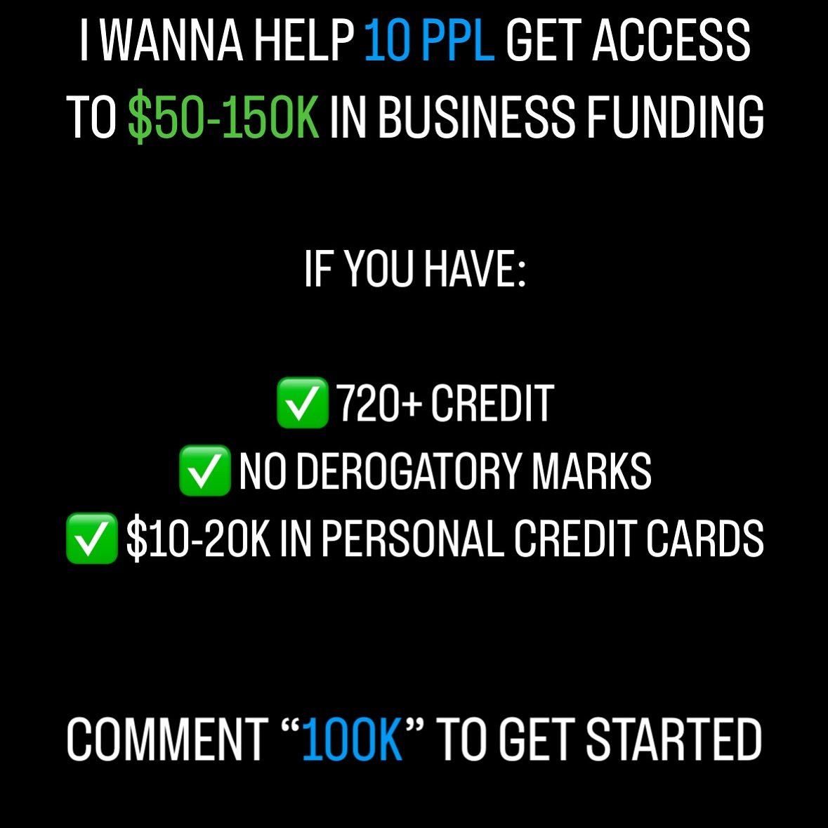Comment &ldquo;100K&rdquo; To Get Started 💰