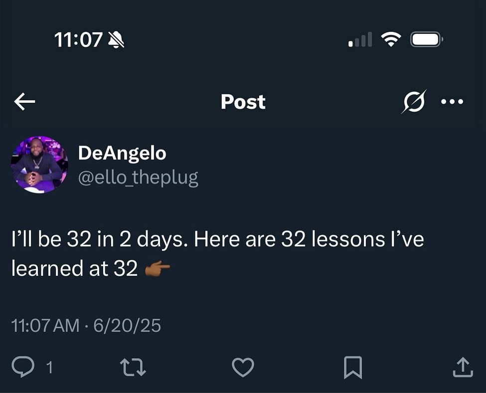 32 Lessons at 32. It&rsquo;s a blessing to be alive!
