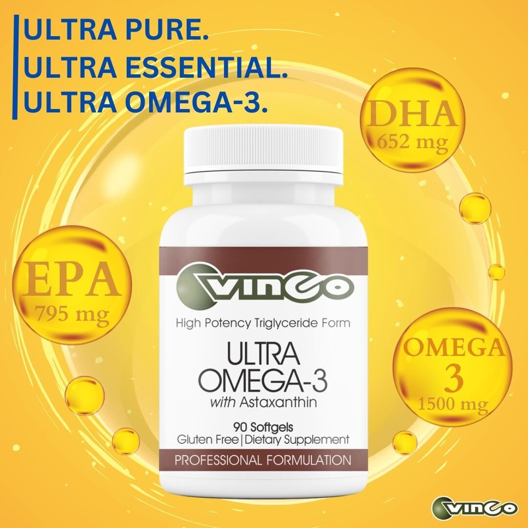 We are excited to introduce you to our newly reformulated Ultra Omega-3! This updated formula is now in stock and available!

What's new?
✨High potency triglyceride form
✨Stabilized using key antioxidants rosemary and astaxanthin
✨Purified using prop