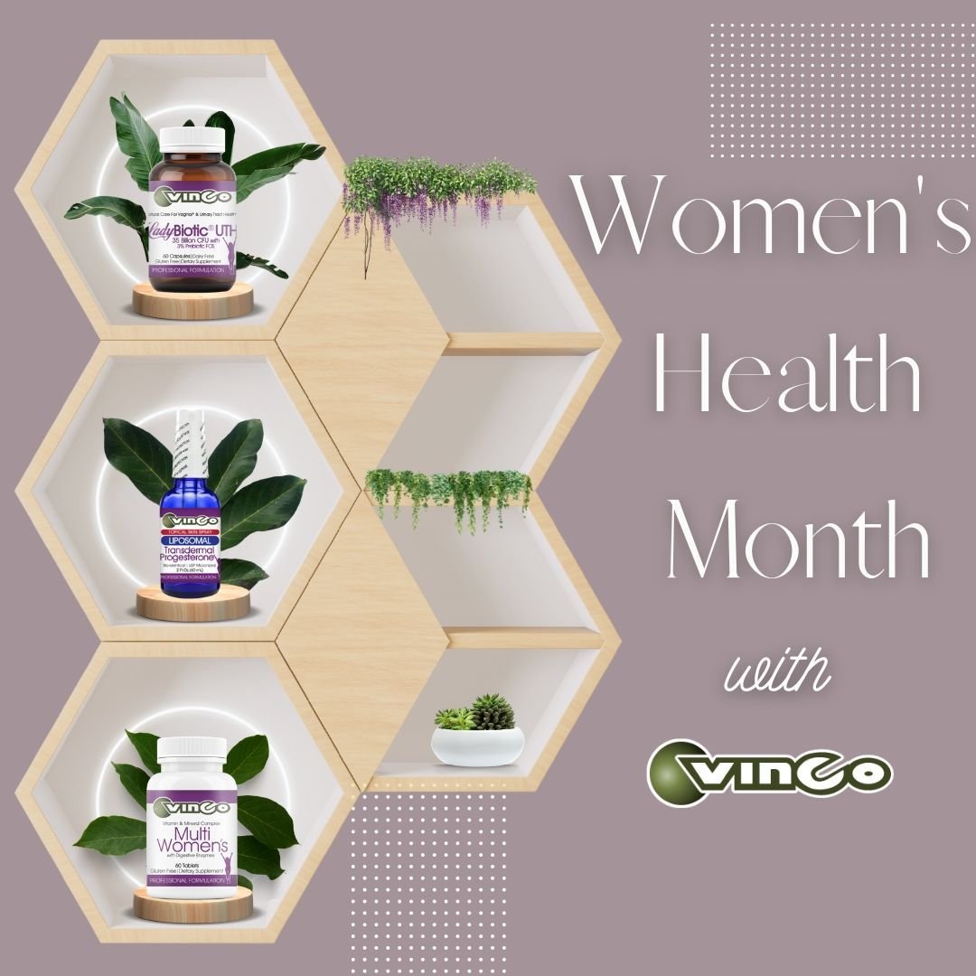 🌻Happy Women's Health Month! We are passionate about health and wellness! Here at Vinco, we offer a few products designed specifically to meet a woman's health and nutritional needs.
👉 Daily probiotic with specific cultures for women's needs.
👉 Da