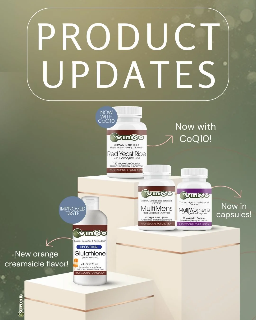 🤩 BIG NEWS: Product Updates Are Here! 🤩

We've  made some incredible upgrades to three favorites! Get ready to level up your routine with:

🍊 Liposomal Glutathione: Now in a delicious, new Orange Creamsicle flavor! Boost your body's master antioxi