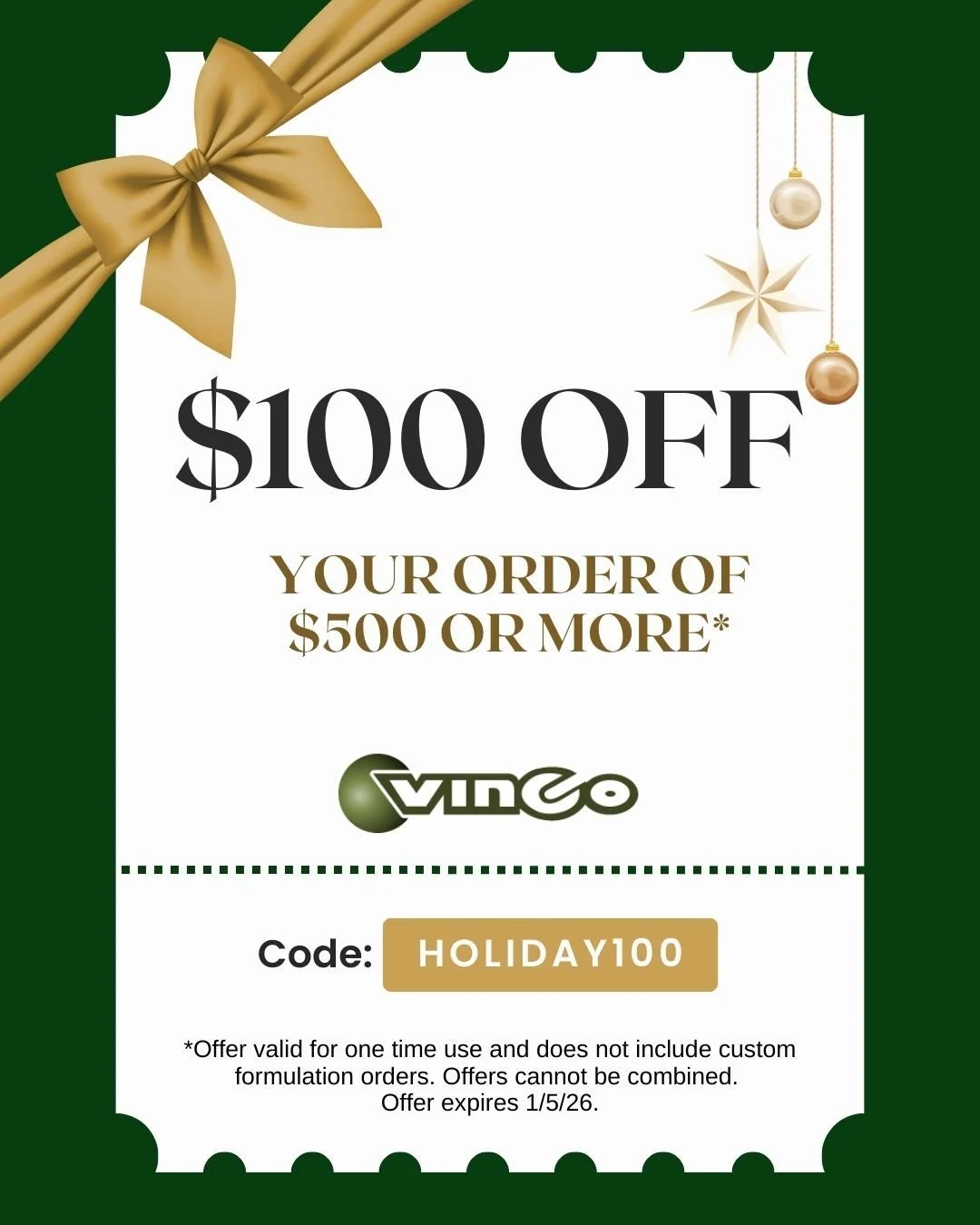 🎁 $100? Just for you.
Our holiday deal is officially LIVE! Get $100 OFF when you spend $500.

Think of it as a gift from us, to you (and your wallet).

Hurry&mdash;deals this good don&rsquo;t wait! Offer ends 1/5/26 🏃💨